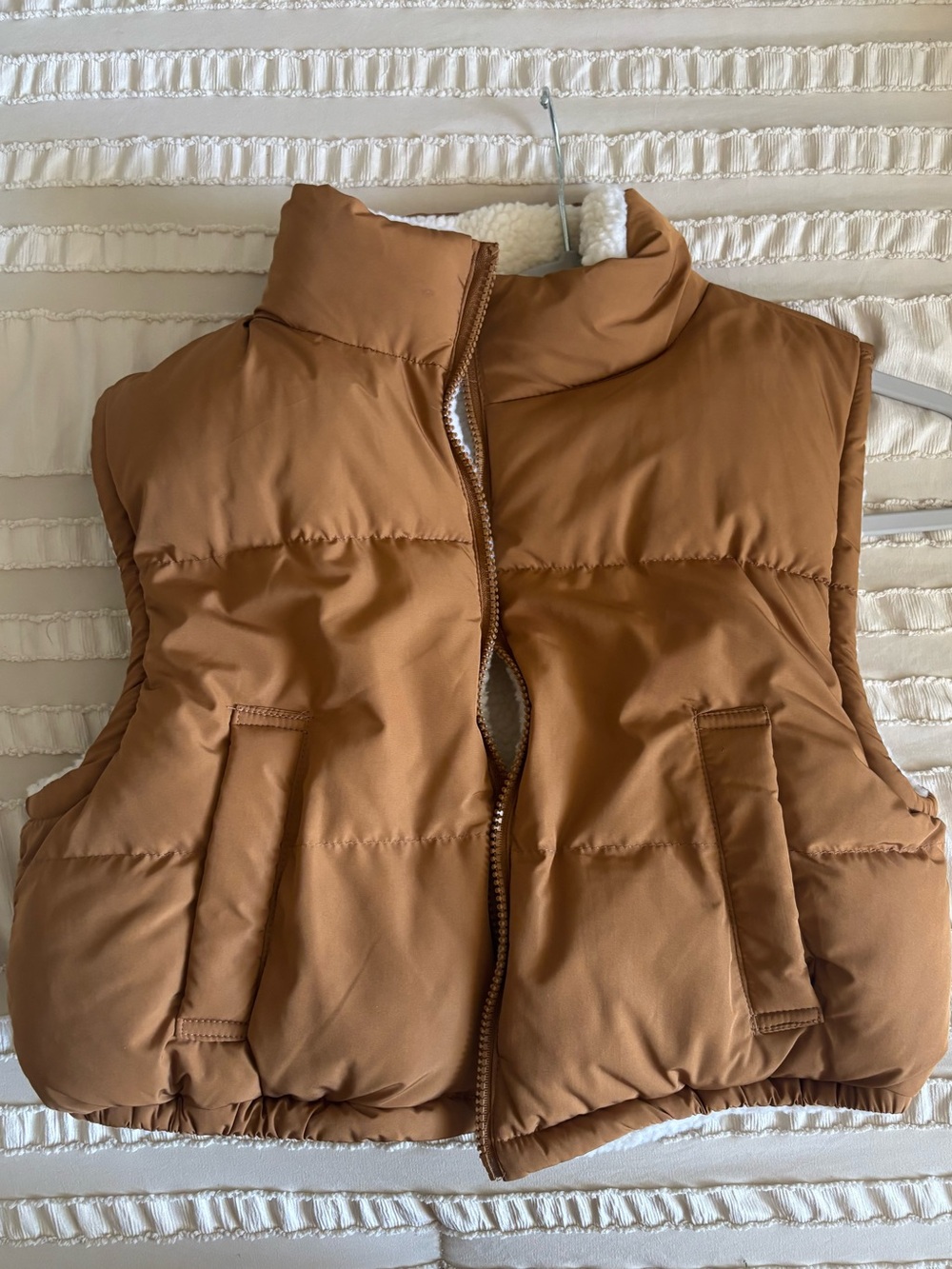 Altar'd State Quilted Puffer Vest in Caramel